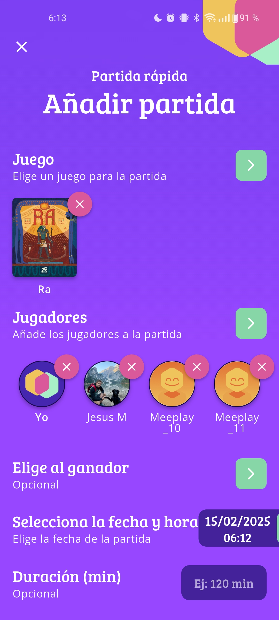 Registra tus partidas de juegos de mesa